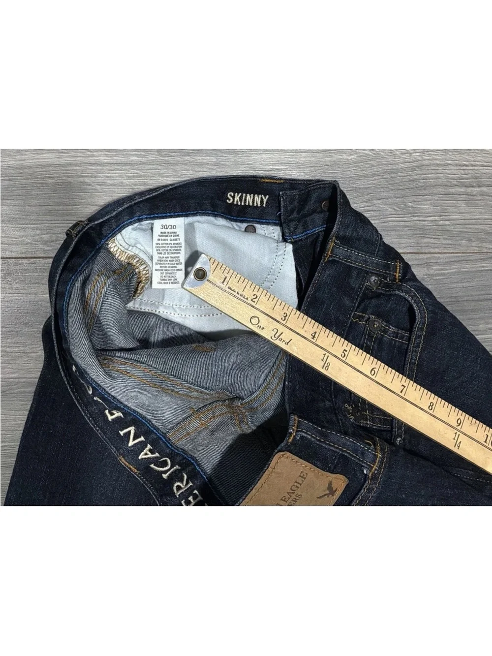 American Eagle Outfitters Men's Dark Indigo Skinny Jeans